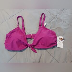 *2/$20* Time And Tru Purple Tied Bikini Top Women's 2X (20-22)
